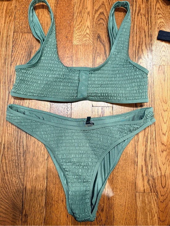 Kendall & Kylie Other - Kendall & Kylie Smocked Two-Piece Bikini in Sage Green